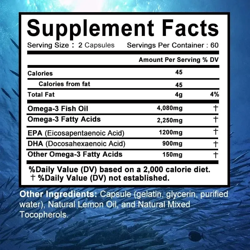 Omega 3 Fish Oil - Benefits The Cardiovascular System Protects Eye Fatigue Cognitive Function and Learning Ability — image 2