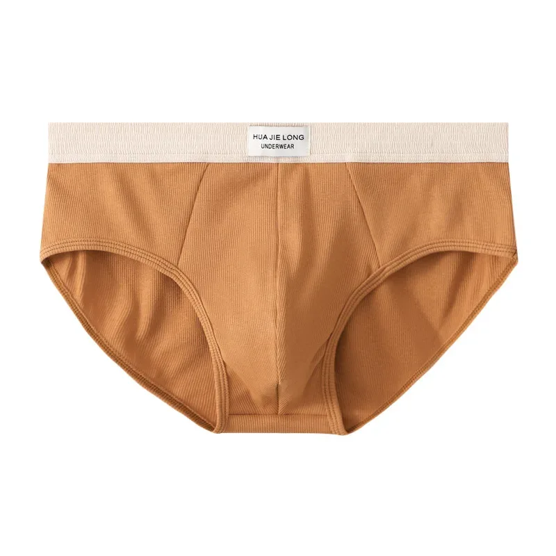 New Sexy Soft Waistband Solid Cotton Underwear Men Brief Breathable Mens Briefs Comfortable Man Shorts Size M-3XL B6242