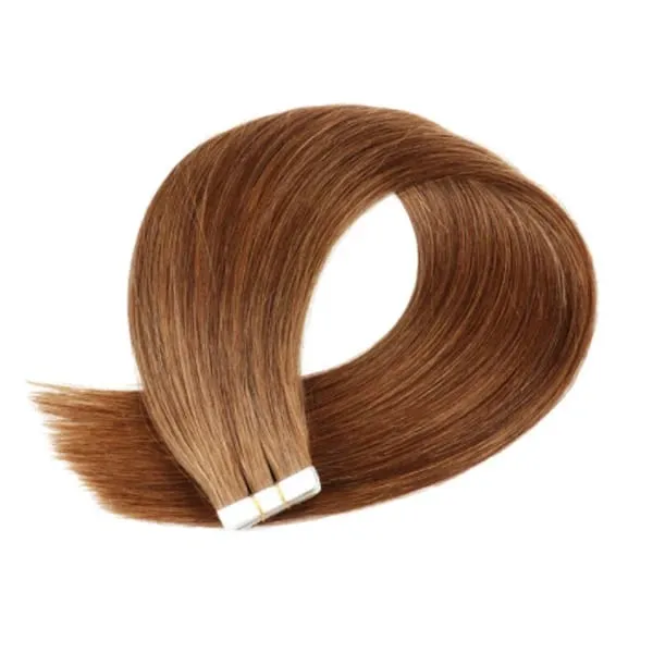 Straight Tape In Hair Extensions 24 26 28 30'' Invisible Skin Weft PU Remy Human Hair Adhesive Natural Blonde Hairpiece