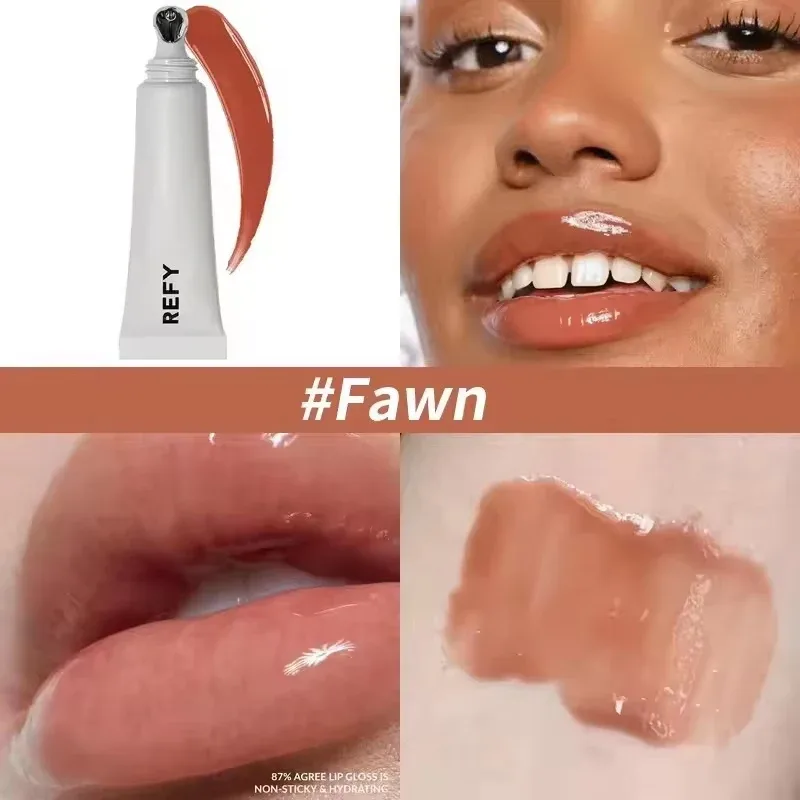 Lip Gloss Blush Dusk Fawn Lip Blam with Nonstick Long-lasting Smooths Lips Nourishing Hydrating Clear Lip Care Skin Makeup — image 10