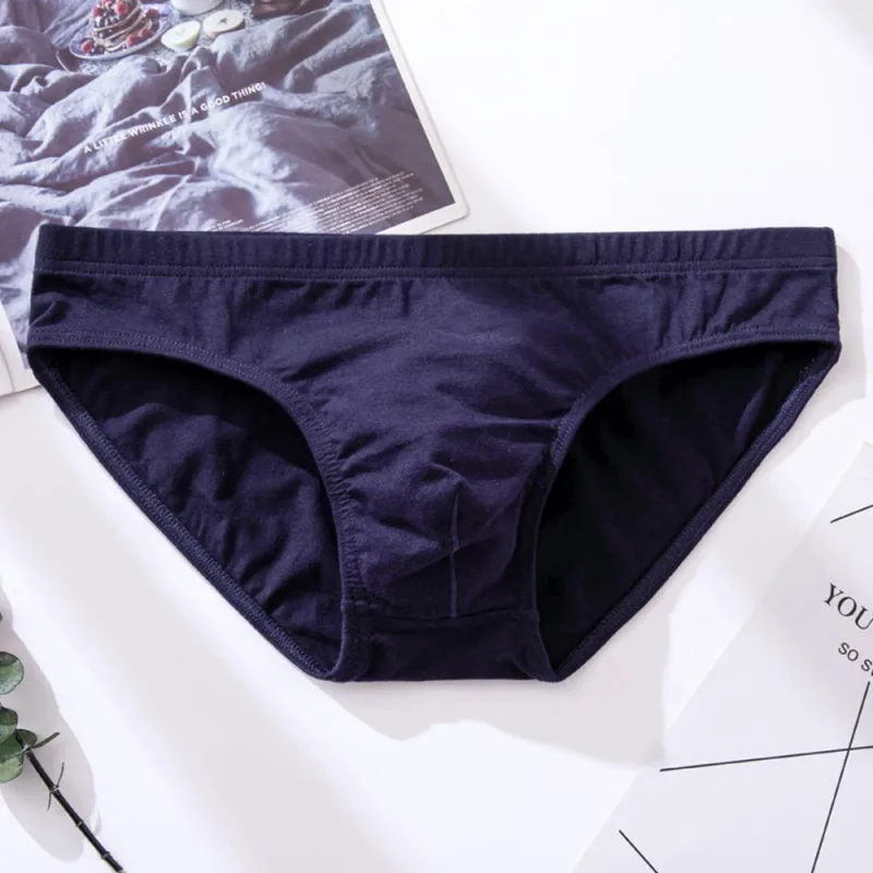 Men Briefs Sexy Comfortable Breathable U Convex Underwear Low-Rise Underpants Bikini Slip Homme Classic Basics Quick-Dry — image 4