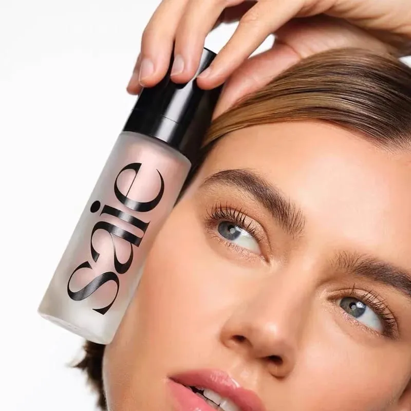 Saie Glowy Gel Hydrating Dewy Liquid Highlighter Face Contouring Body Sun-kissed Natural Radiance Blush Clean Beauty Makeup Kit