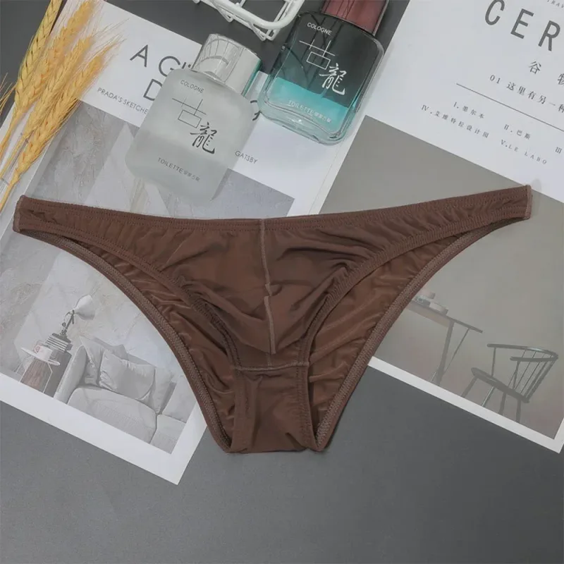 Summer Men's Breifs Sexy Underwear Ice Silk Briefs Ultra-thin Transparent Breathable Comfortable Low Waist Underpants MU093 — image 26