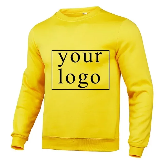 Your Own Design Brand Logo/Picture Personalized Custom Anywhere Men Women DIY Round neck long sleeved pulloverhoodie Fashion New — image 17