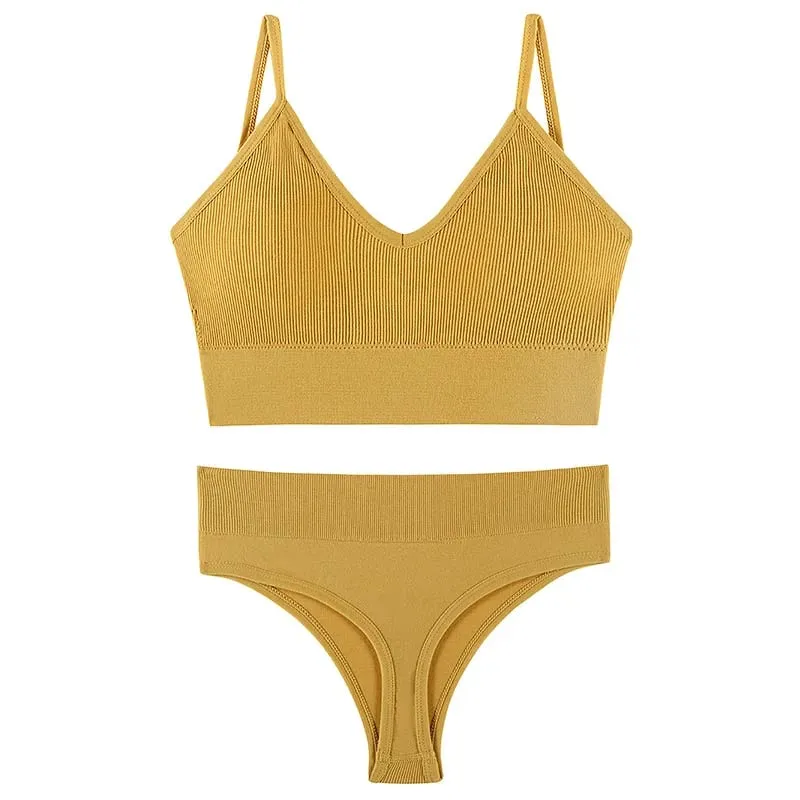 Dunne draadloze dames push-up bh-sets Plus-maat sporthaltervest Franse driehoekige cup-bh's voor dameslingerie — image 7