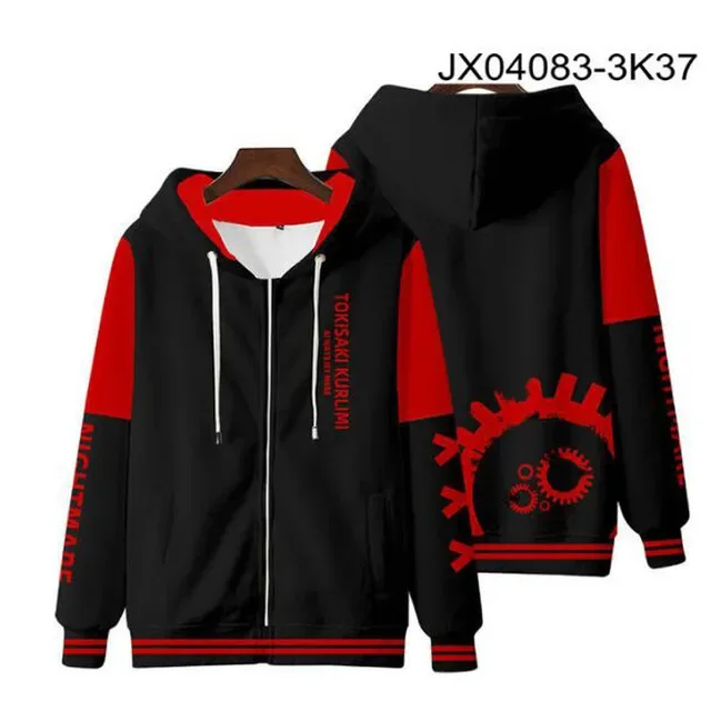 Anime Date A Live Girl Tokisaki Kurumi Nightmare 3D Printed Men's Sweatshirt Hooded Hoodies Harajuku Man Clothes — image 15