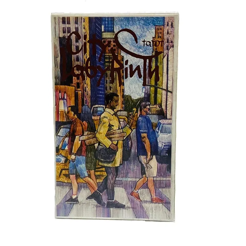 City Labyrinth Tarot Cards 78 Deck English Board Games Selfcare for Tarot Readings Vibrant Easy Deck Fortune Telling Game