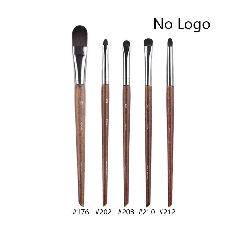 5pcs/set Natural Wood Eyeshadow Makeup Brushes Eye Detail Make Up Brush Concealer Crease Smudge Cosmetic tools Set Thin liner — image 4