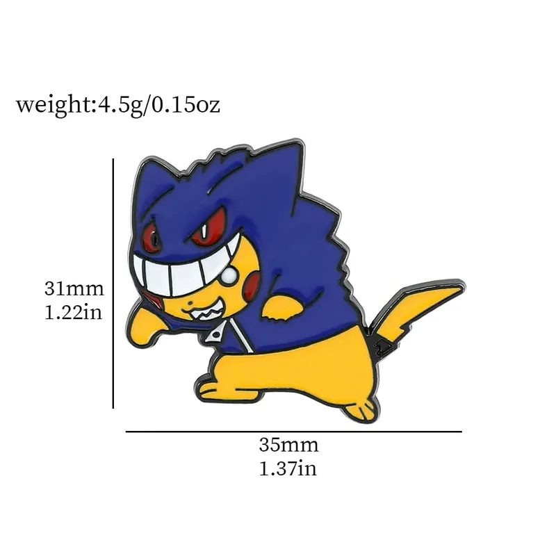 Gengar Cartoon Brooches Anime Enamel Lapel Pins for Backpack Accessories Fans Collection Brooches Jewelry Gift — image 16