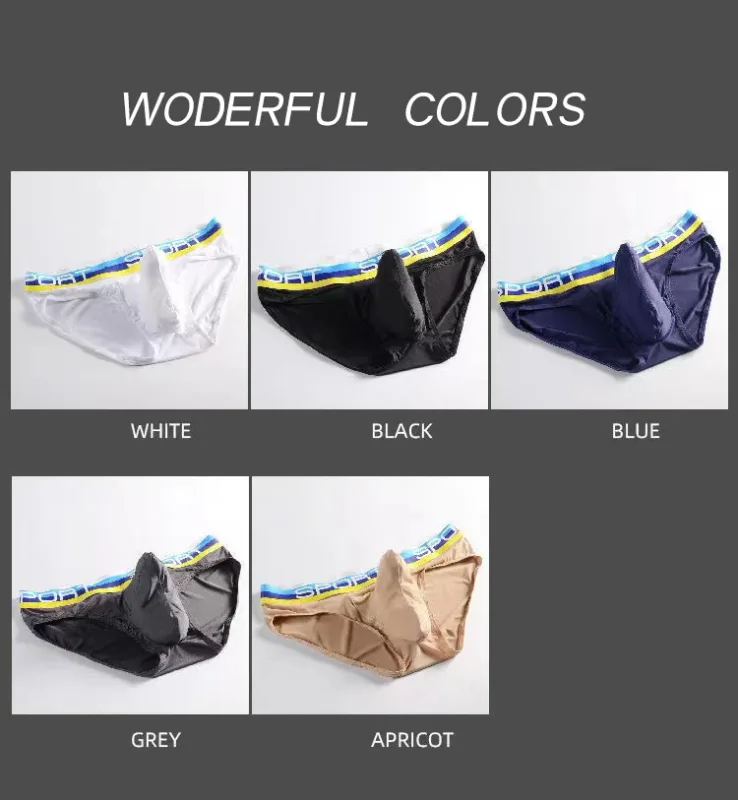 Elephant Nose Sexy Men Underwear U Convex Briefs Pouch Breathable Mesh Sexi Shorts Male Underpants Cueca Gay Penis Silk Summer — image 10