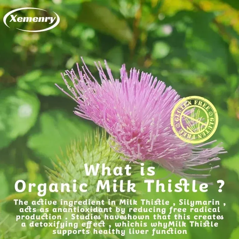Milk Thistle Capsules 1000mg - with Dandelion Root - Liver Detox and Cleanse Promotes Skin and Digestive Health Supplement