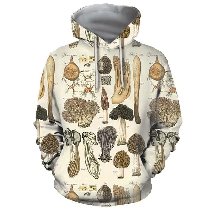 Fashion Colored Mushroom Pattern 3D Printed Hooded Sweatshirt Casual Super Large Hooded Sweatshirt Street Harajuku Men Pullover — image 10