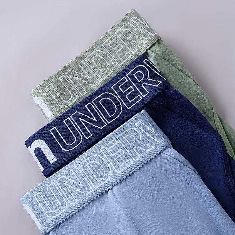 3 Pcs/Lot Men's Letter Briefs Underwear Comfortable Panties Shorts Sexy Gifts for Man Underpants