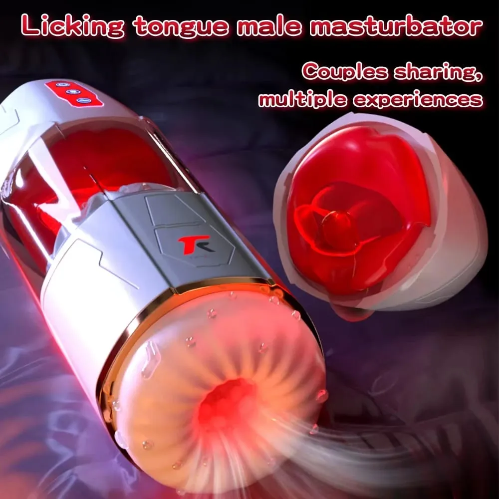 Masturbatori maschili automatici: con 10 modalità di suzione, leccata di lingua e vibrazione, pompino, tazza di masturbazione, giocattoli sessuali per uomini, coupé — image 4