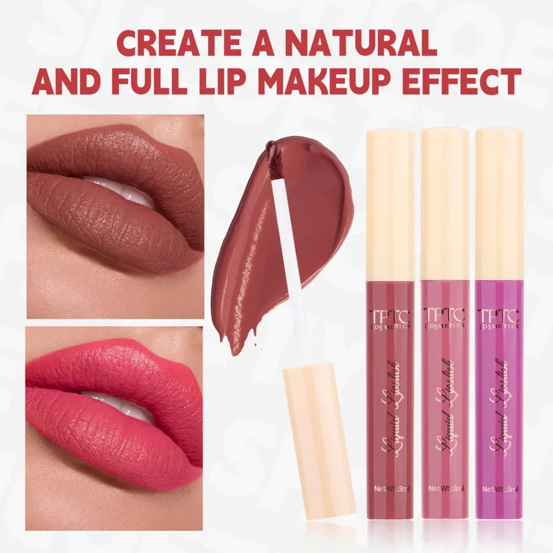 6-pack matte matte lipstick lip glaze long-lasting non-stick cup non-fading velvet lipstick lip gloss — image 3