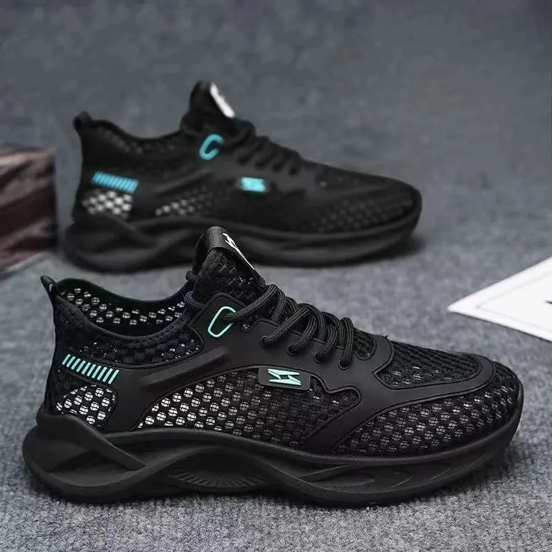 Neformální obuv pro muže Všestranná Pohodlná síťovina měkká podrážka Běžecké botyHollow Out Outdoor Trendy Pánská sportovní obuv — image 2