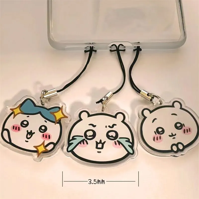 yiji Cartoon Cute Style Hachiware うさぎ USAG ちい./かわ Mobile Phone Chain Acrylic Mobile Phone Pendant Lanyard Pendant Small Gift — image 3