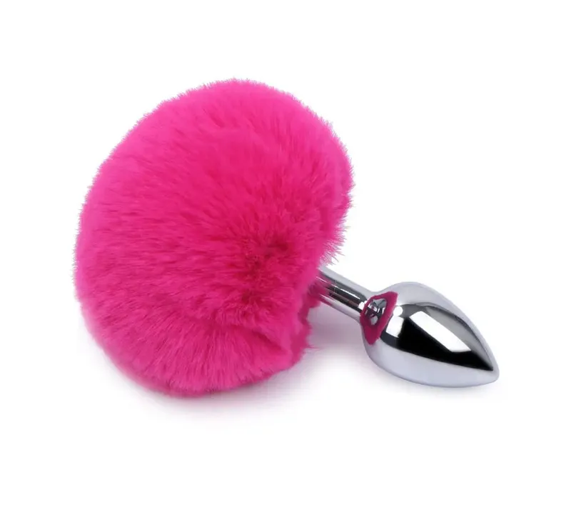 Metal Plush Rabbit Tail Anal Plugs Prostate Massager Butt Plug Rabbit Ear BDSM Cosplay Erotic Sex Toys for Women Adults Sex Game