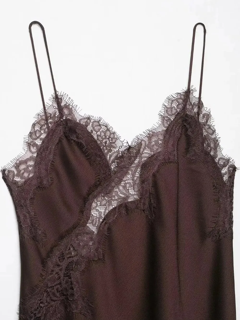 Elegantní asymetrický krajkový patchworkový top bez rukávů košilka bez zad s výstřihem do V sexy krajka dámské tílko letní oblečení — image 8