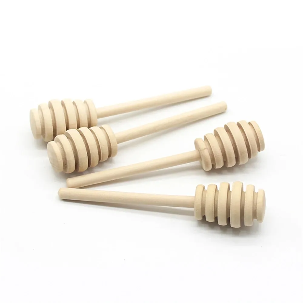100pcs Wood Honey Dipper Stick Server for Honey Jar Dispense Drizzle Honey — image 5