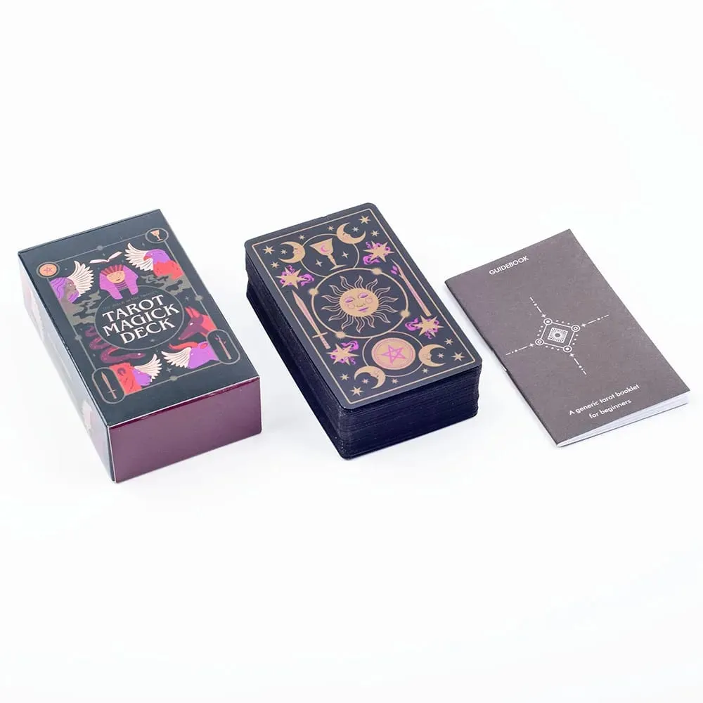 Tarot Magick Deck with Guidebook Color Edged Cards Fate Divination FortuneTelling Card Games Party Board Game 10.3x6.1cm — image 3