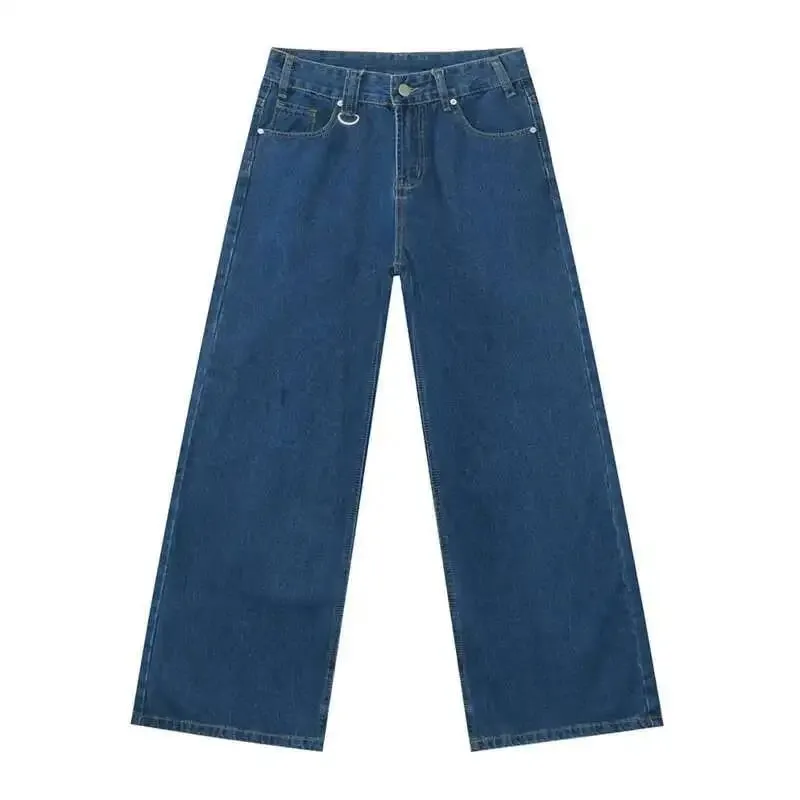 Summer Men's Denim Pants Old Blue Washed Male Jeans Straight Casual Menwear Loose Wide Leg Trousers New Fashion 9C354 — image 15