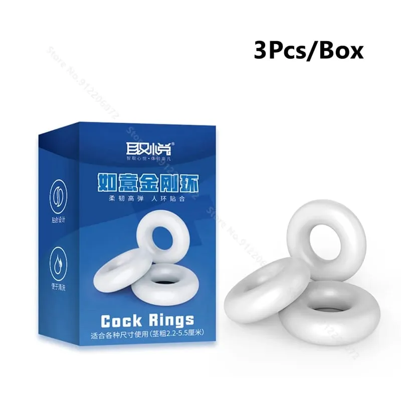 Male Penis Ring For Men Delay Ejaculation Stronger Erection Semen Lock Rings Masturbating Sex Toys For Man Gay Adult No Vibrator — image 14