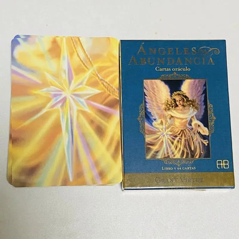44 Deck Angels of Abundance Oracle Cards 10.4*7.4 cm Spanish Version Fate Divination Tarot Board Game Ángeles de abundancia — image 3