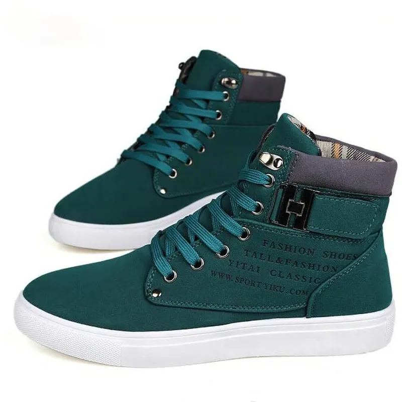 New Arrival Men's High Top Casual Shoes Spring/Autumn High Top Sneakers High Quality Retro Fashion Men Boots Zapatillas Hombre — image 1