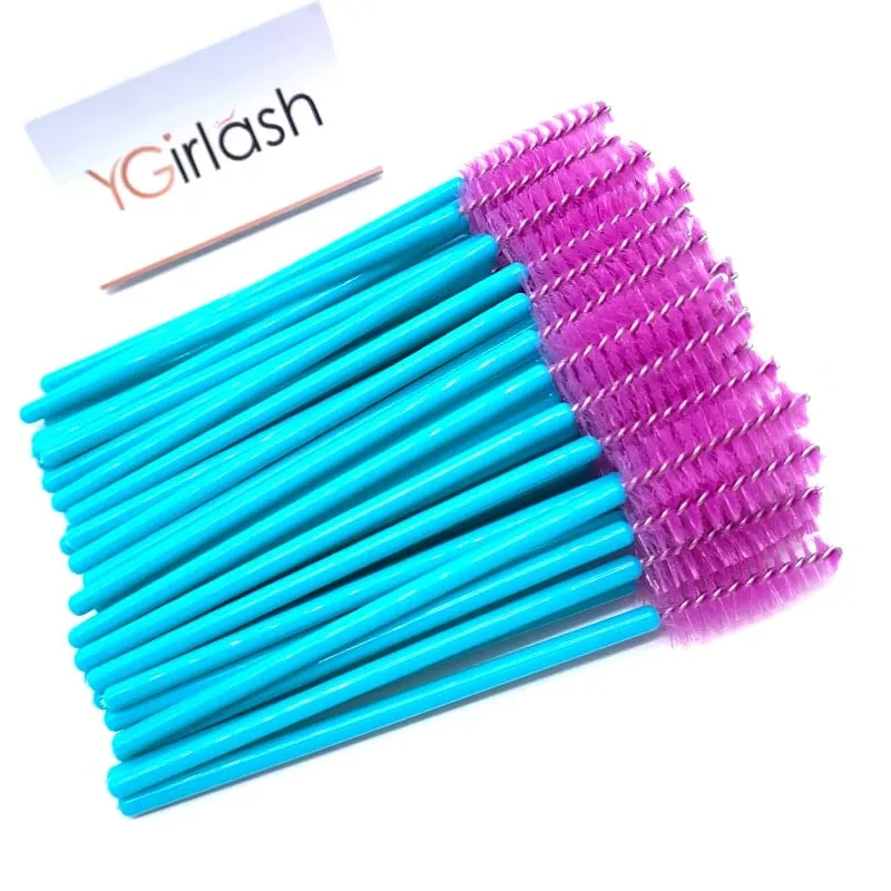 YGirlash 50Pcs Lash Swans Crystal Eyelash Applicator Μίας χρήσης Διαμαντένια λαβή Nylon Mascara Wands Brush Cosmetic Tools — image 17