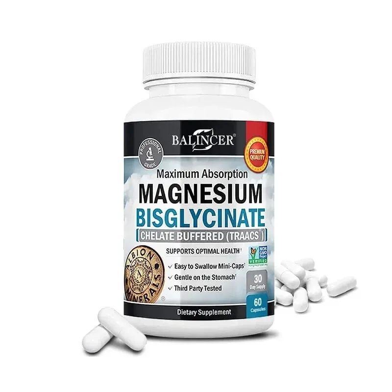 Magnesium Bisglycinate - for Muscle Nerve Sleep Joints Bones Immune & Energy - High Absorption Vegetarian 120 Capsules — image 8