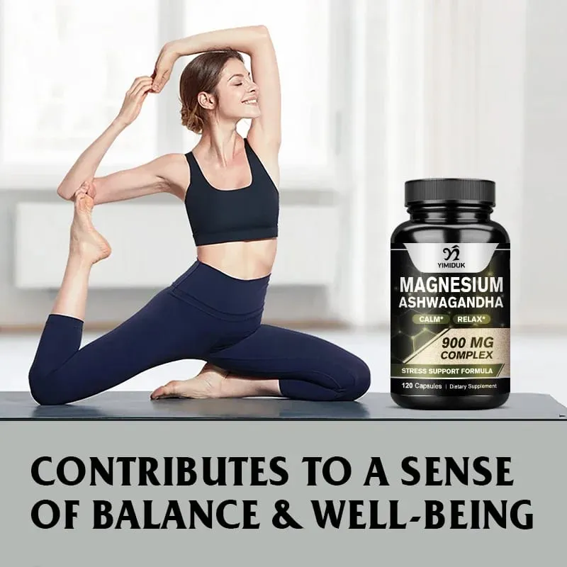 Magnesium + Ashwagandha Supplement with Magnesium Citrate Muscle Recovery Heart & Bone Health Calm & Relaxation — image 6