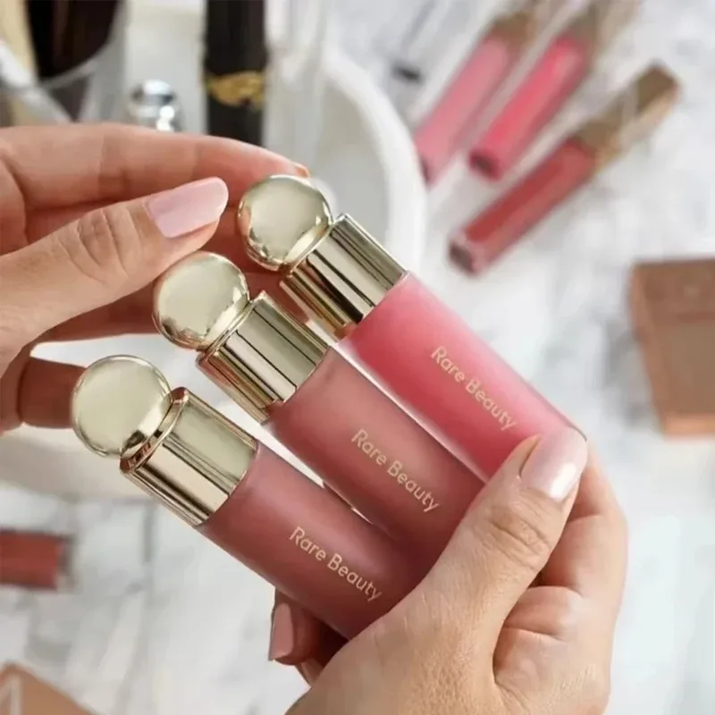 Rare Beauty Lip Gloss Waterproof Non-Stick Cup Lip Glaze Beam Smudge Proof Not Fade Matte Mashed Potato Bliss Happy Joy Blusher — image 3