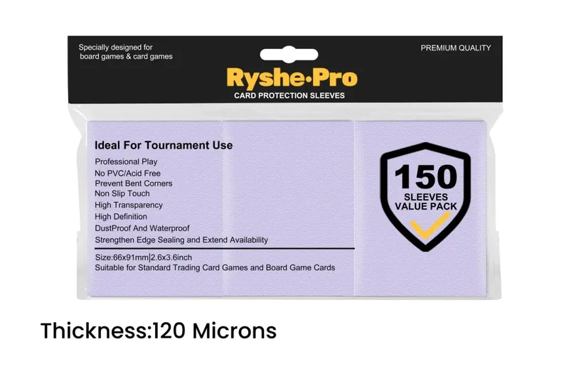 150Pcs Premium Card Sleeves 2.6"x3.6" Compatible with Standard Size Trading Cards for MTG Pokemon TCG Baseball Card Sport Cards — image 8