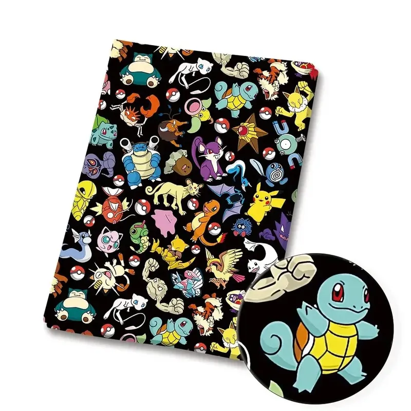 Pokemon Kartun Fabric140*50Cm Buatan Tangan Jahit Patchwork Quilting Gaun Bayi Rumah Lembar Dicetak Kain Kain Jahit Anak-anak — image 9