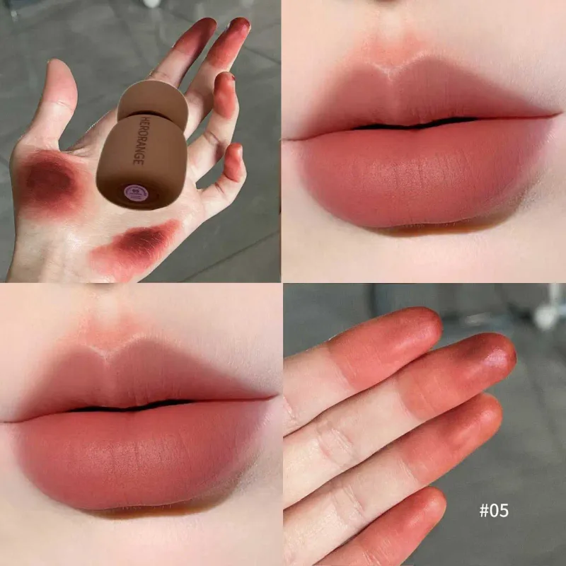 Herorange Velvet Matte Lip Mud Rich Pigment Non Transfer Long Lasting Smooth Non Dry Brighten Skin Daily Use — image 11