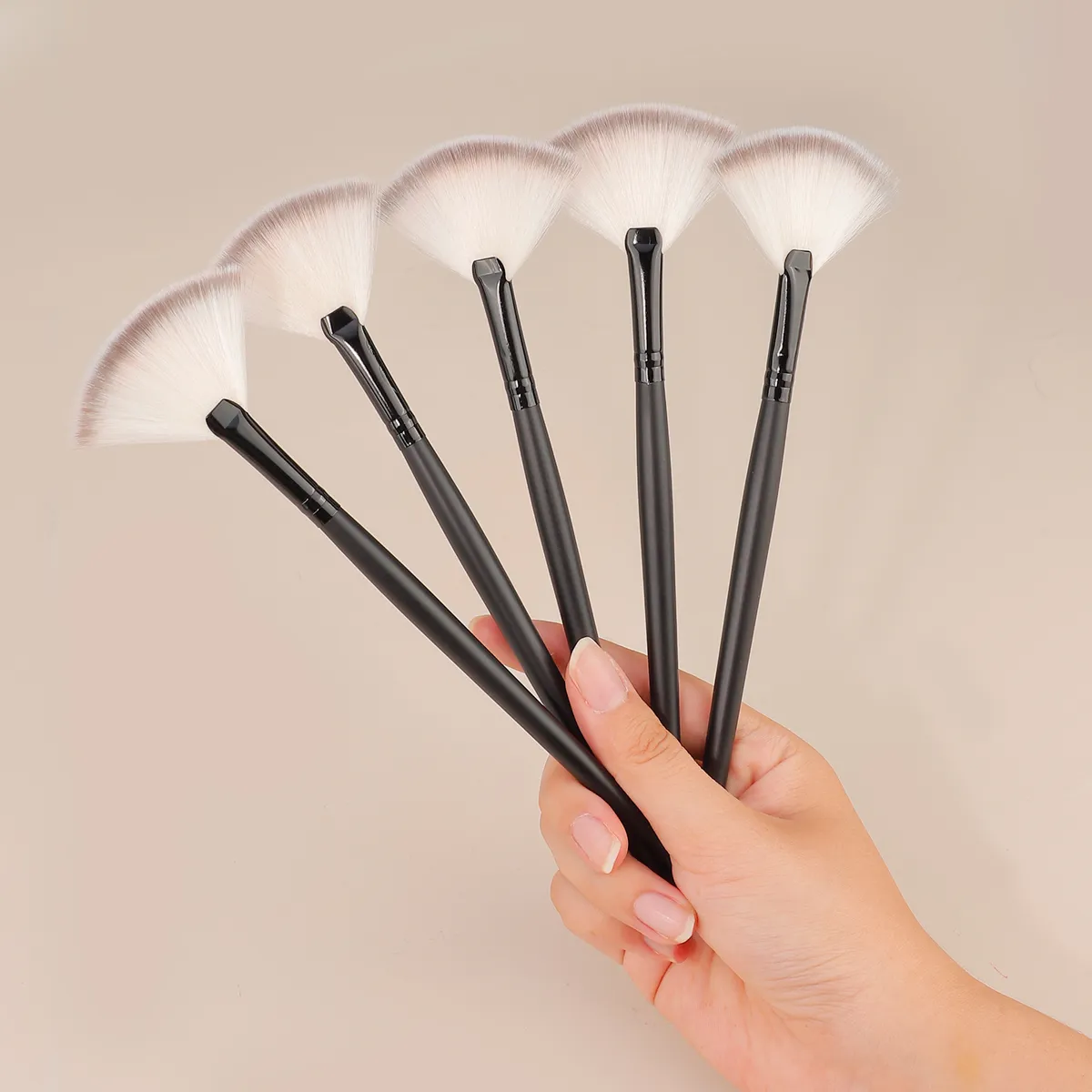 Professional Handmade Makeup Brushes Soft Saibikoho Goat Hair Small Fan Highlighter Eye Shadow Brush Ebony Handle Make Up Brush — image 1