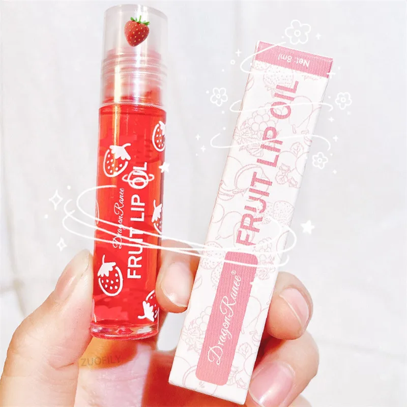 Fruit Lip Gloss Transparent Lip Oil Moisturizing Reducing Lip Lines Nourishes Lips Waterproof Long-lasting Liquid Lips Cosmetics — image 6
