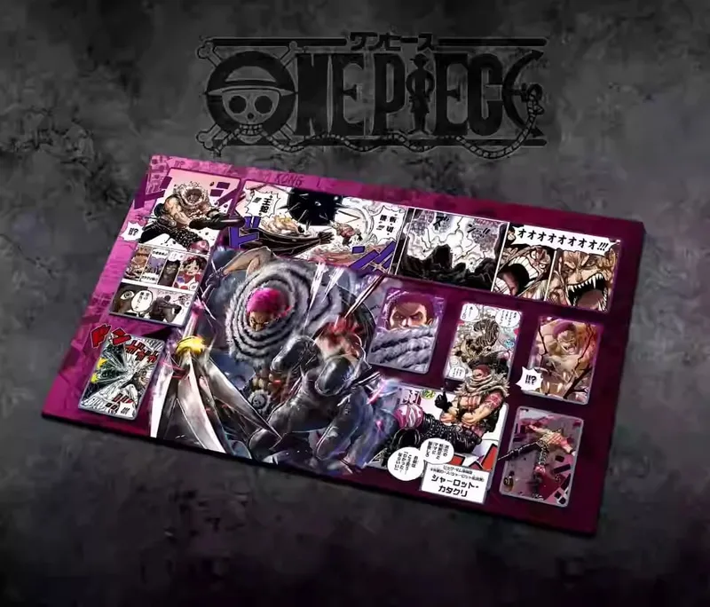 60*35cm Anime One Piece OPCG GAME Card PlayMat Comic Series New Four Emperors Teach Shankusu Buggy Luffy Chopper Collection Toys