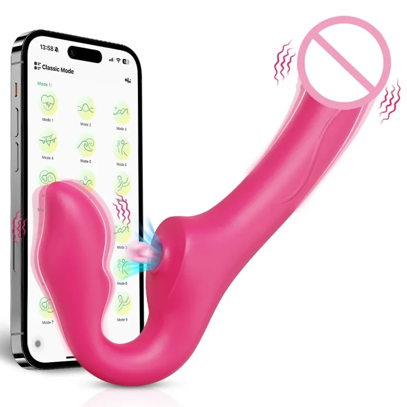 APP-Steuerung, doppelseitiger Vibrator für Frauen, G-Punkt-Dildo, Penis, abnehmbare Vagina, vibrierendes Sexspielzeug für Erwachsene für lesbische Paare — image 8