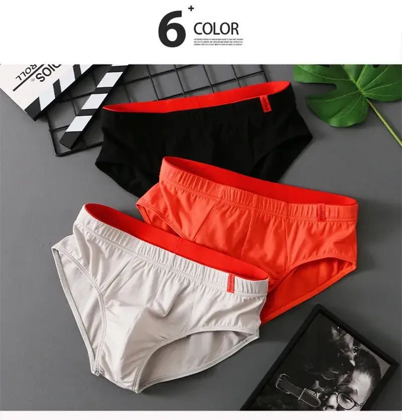 1/3PCS männer Slips Aus Reiner Baumwolle Hohe Qualität Bequeme Unterhose Atmungsaktive Shorts Unterwäsche Dessous Höschen Calcinha Cuecas — image 2