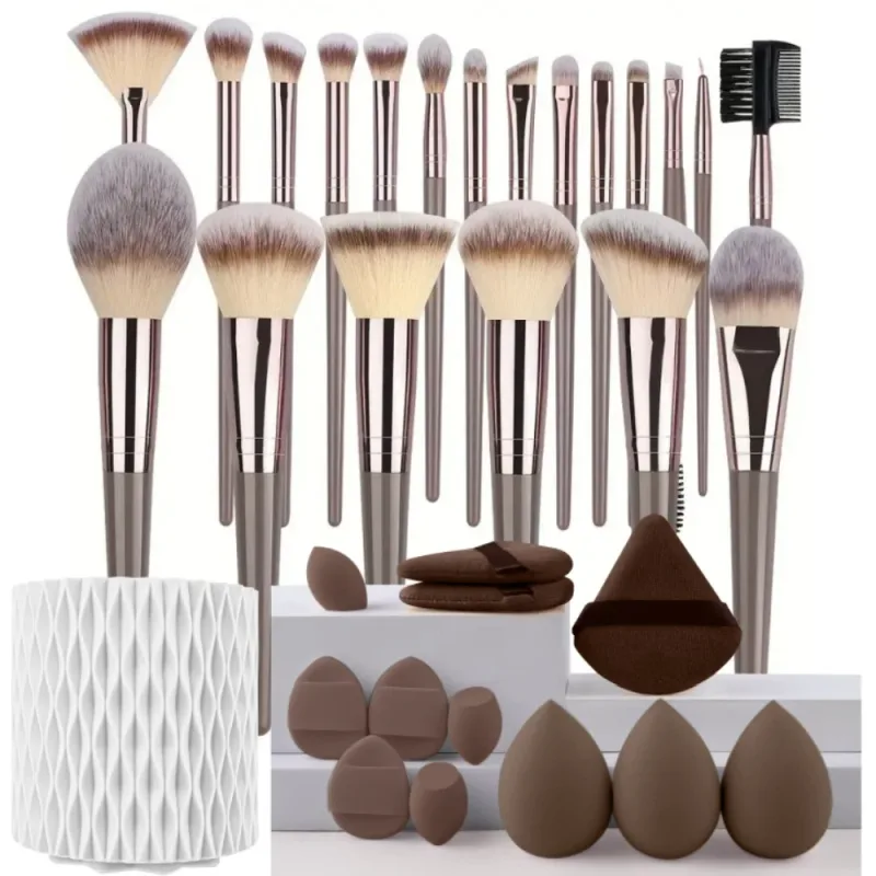 3-20PCS Makeup Brushes Set Eyeshadow Fluffy Foundation Concealer Blush Highlighter Storage Box Female Cosmetics Beauty Tools — image 21