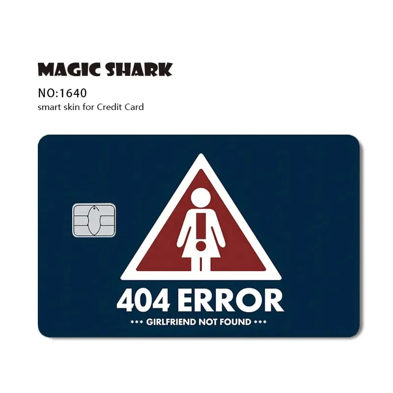 2026 New Magic Shark Anime Money Charge 404 Error ID Game Machine Film Skin Sticker for Debit Bank Credit Card — image 8