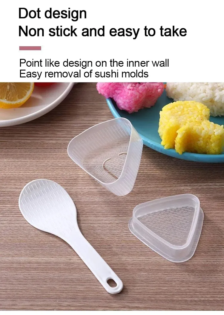 Triangle Shape Onigiri Molds Accessories for Sushi Making Tools Prepare Sushi Mold Rice Mold Shape SSGJ002 — image 9