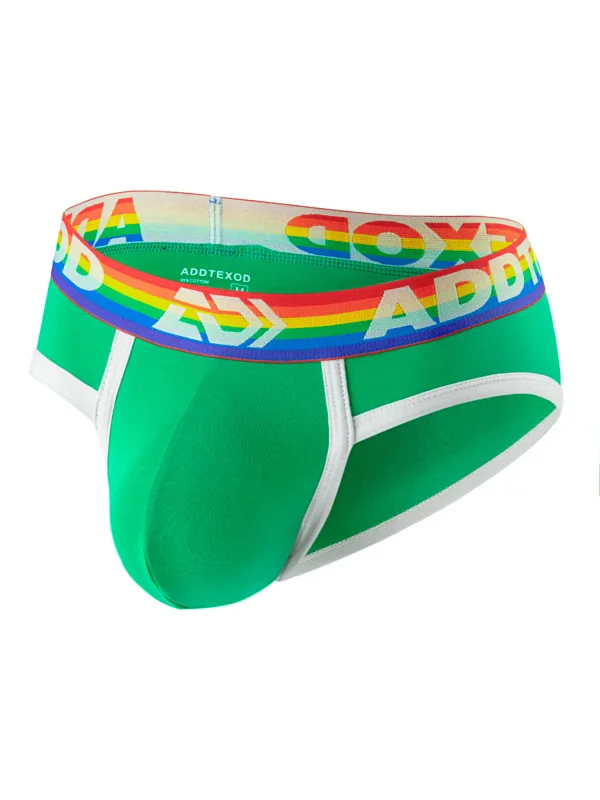 Sexy Men Underwear Rainbow Belt Multi Colored Youth Low Waist U Convex Pouch Brief Teenager Cotton Breathable Comfortable Bikini — image 35