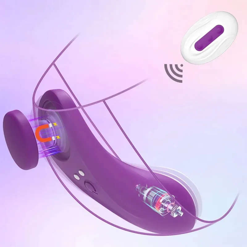 Wearable Clitoris Vibrator Women Panties Vibrator APP Remote Control Clit Stimulator Magnetic Anti-detachment Sex Toy for Women