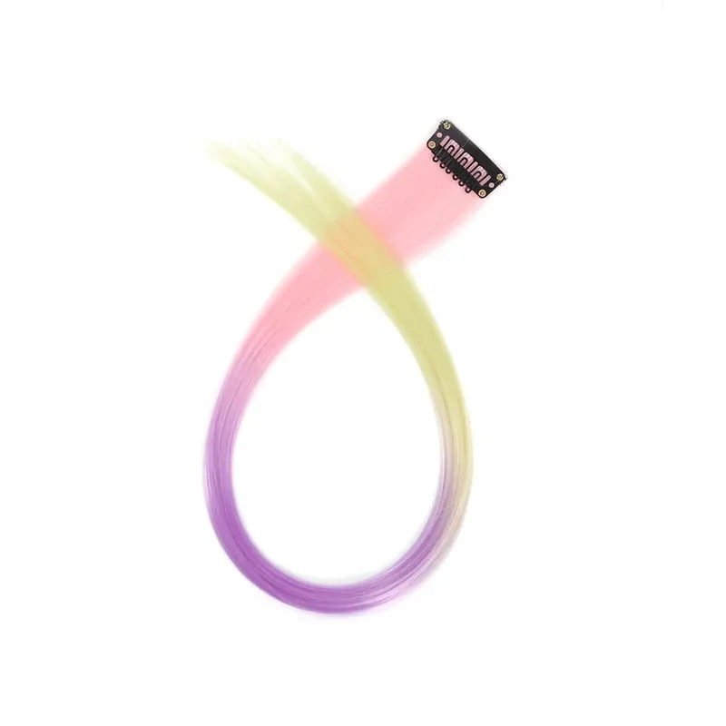 20 Inch Synthetic Multicolor Hair Extensions For Cosplay Party Y2K Style Hair Accessories Halloween Christmas — image 30