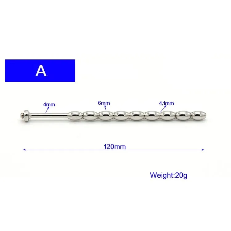 Electric Shock Male Penis Metal Urethra Plug Electro Stim Penis Dilator Beads Cock Ring Masturbation Massage Sex Toys for Men