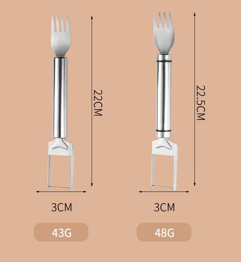 Stainless Steel Watermelon Cutting Tool Functional Watermelon Fork Slicer Slicing Tool for Melons Fruit Fork Kitchen Gadgets — image 7