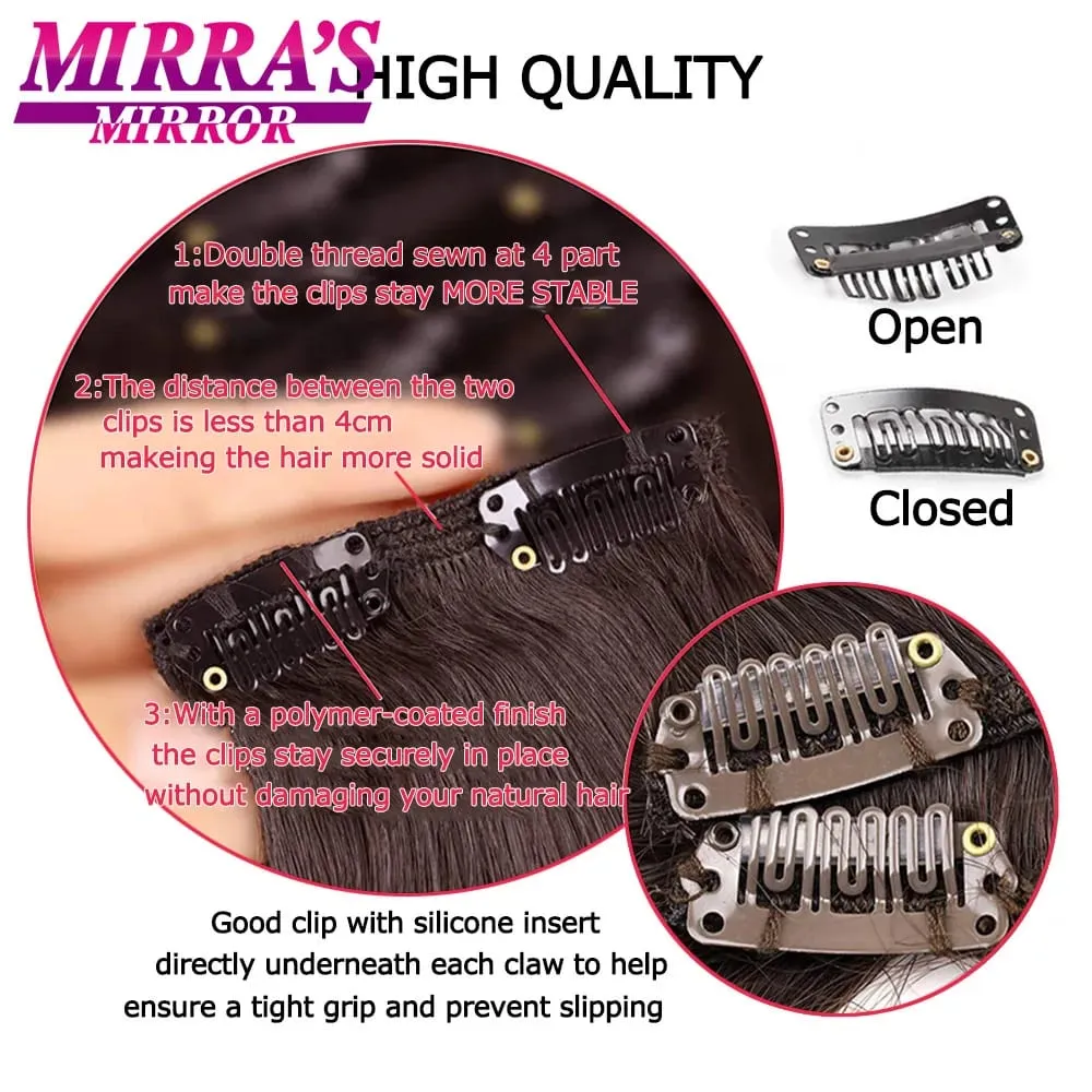 16 Clips in Hair Extensions 24Inchs Long Straight Hairstyle Synthetic Blonde Black Hairpieces Heat Resistant Fake Hair 6Pcs/Set — image 5